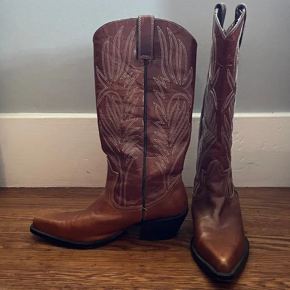 Steve Madden Lonestar Western Cowgirl/Cowboy Boots - Brown - THE REAL DEAL! - Picture 5 of 15
